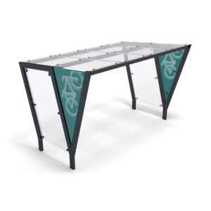 H-line-fietsenstalling-fietsoverkapping-glas-achterwand-glas-dak-glas-zijwand-75prstaal-25prglas-950