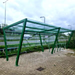 Design fietsenstalling van glas