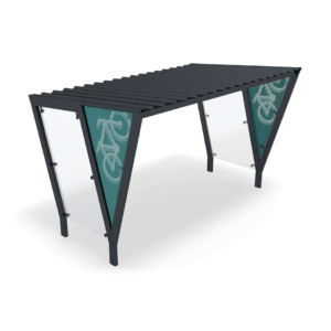 H-Line fietsoverkapping stalen dak