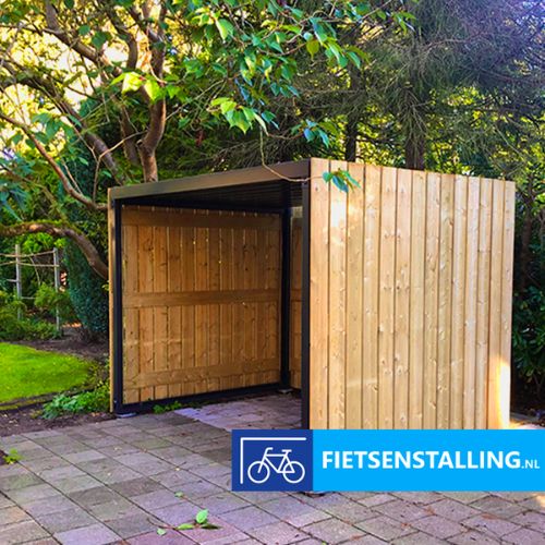 houten fietsenberging