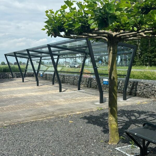 Fietsenstalling glas