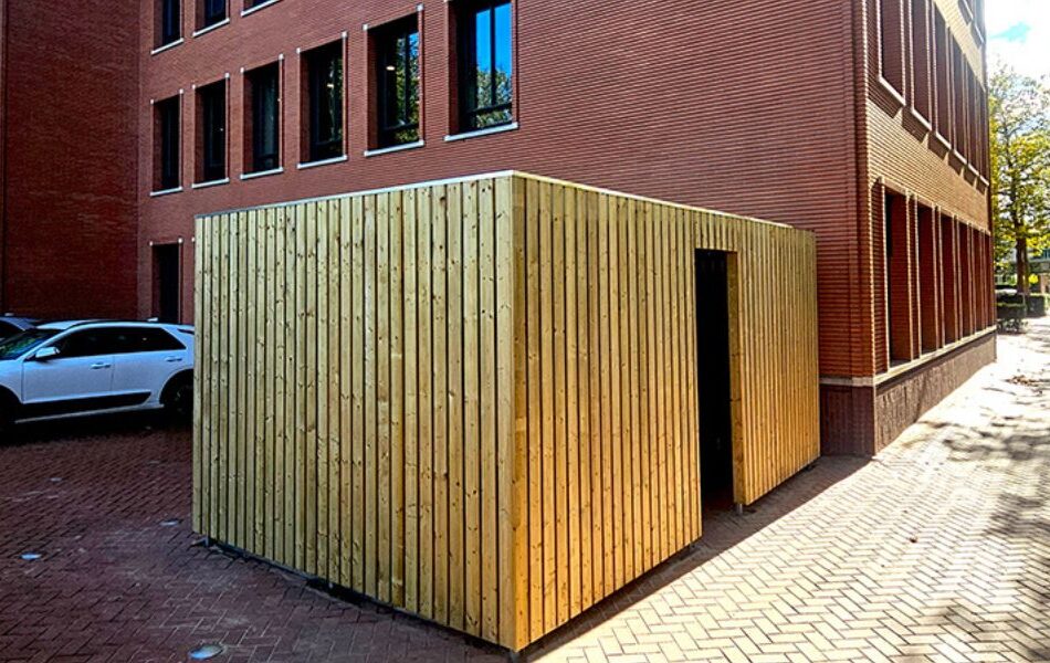 afgesloten fietsberging