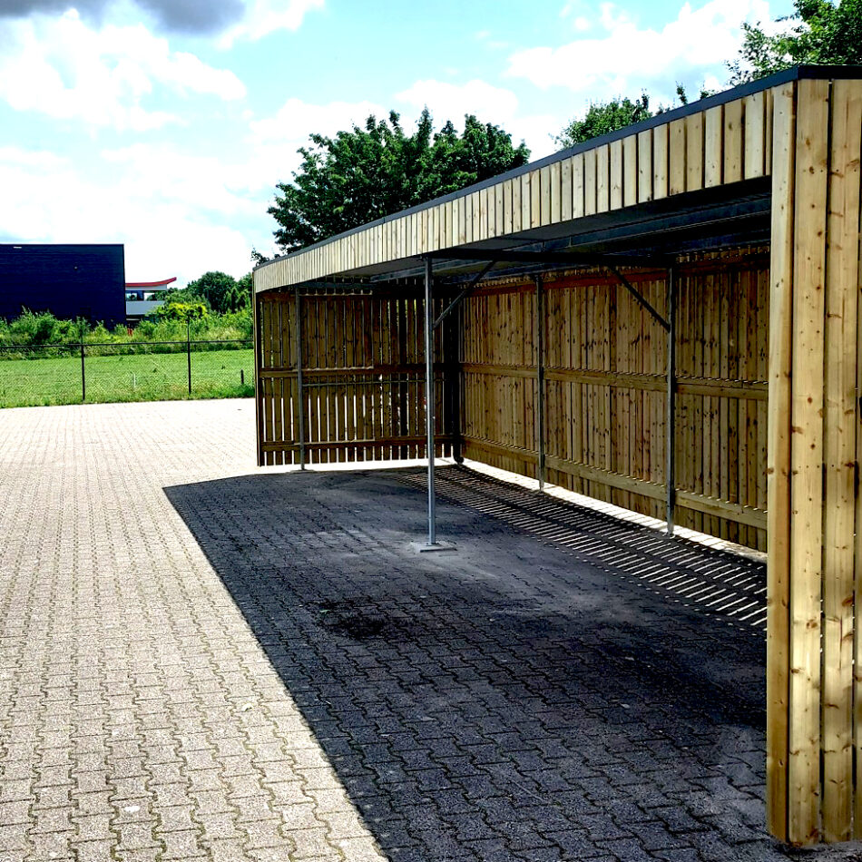 F-line-10m-vierkant goede kwaliteit fietsenstalling hout