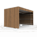 fietsoverkapping 4 meter hout