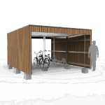 F-Line OS-BB Premium Fietsenstalling hout
